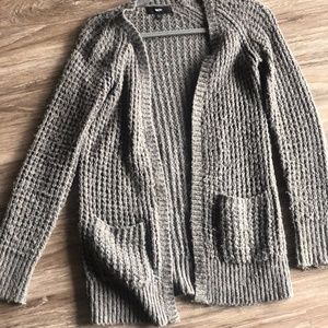 Grey cable knit sweater